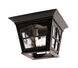 Briarwood 3 Light 11 inch Black Outdoor Flushmount Lantern