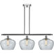 Ballston Large Fenton 3 Light 38 inch Polished Chrome Island Light Ceiling Light in Clear Glass, Ballston