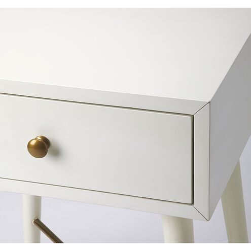 Butler Loft Delridge White & Gold 22 X 16 inch White Accent Table