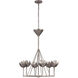 Julie Neill Alberto 6 Light 30 inch Burnished Silver Leaf Single Tier Chandelier Ceiling Light, Small