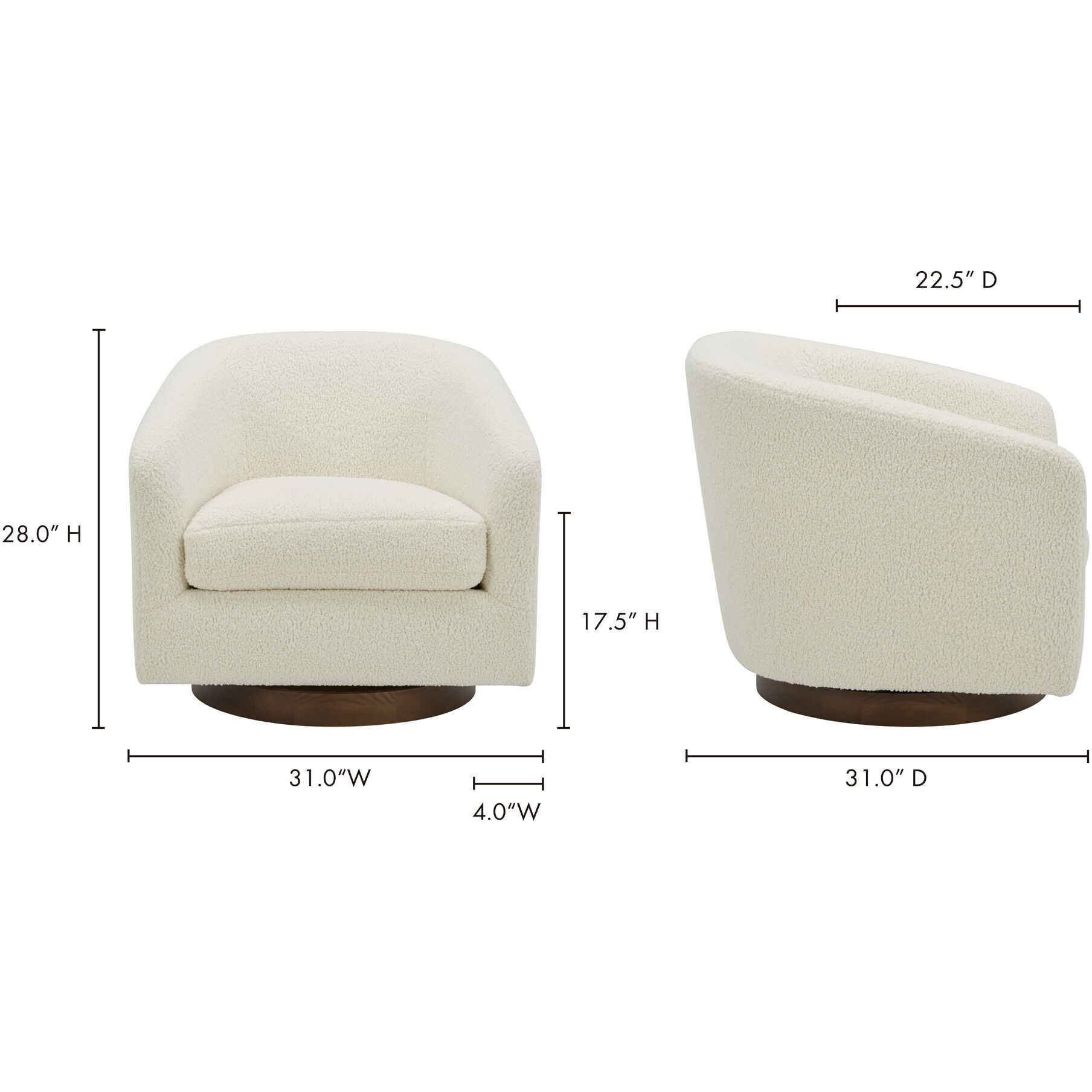 Oscy Natural Swivel Chair