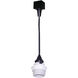 Signature 1 Light 120V Black Track Mount Pendant Ceiling Light, H-Style