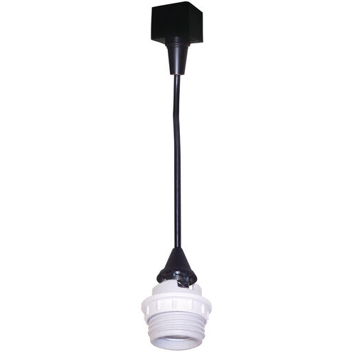 Signature 1 Light 120V Black Track Mount Pendant Ceiling Light, H-Style