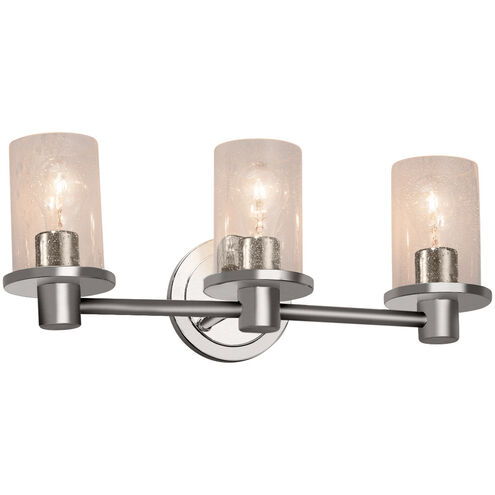 Fusion 3 Light 20 inch Brushed Nickel Bath Bar Wall Light in Incandescent, Seeded Fusion
