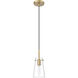 Kira 1 Light 5 inch Modern Gold Pendant Ceiling Light