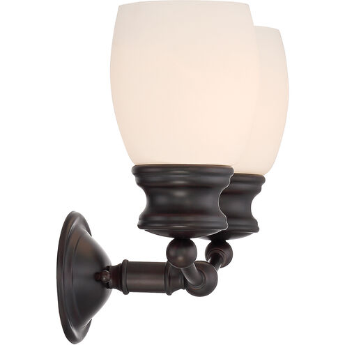 Elise 2 Light 12.25 inch English Bronze Bathroom Vanity Light Wall Light, Essentials