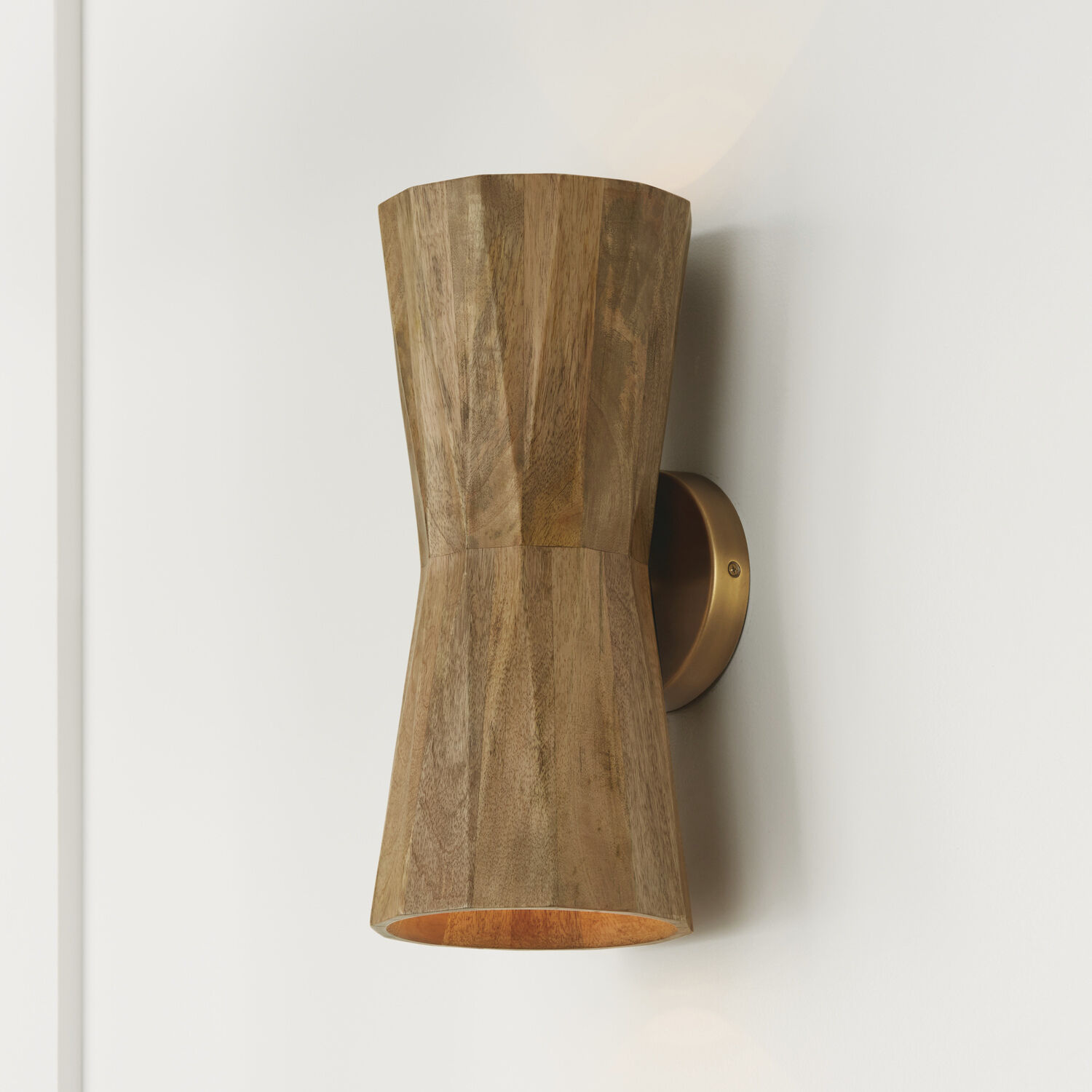 Nadeau 2 Light 6.5 inch Light Wood and Patinaed Brass Sconce Wall Light