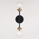 Orbit 2 Light 5 inch Muted Brass and Oil Rubbed Bronze Wall Light