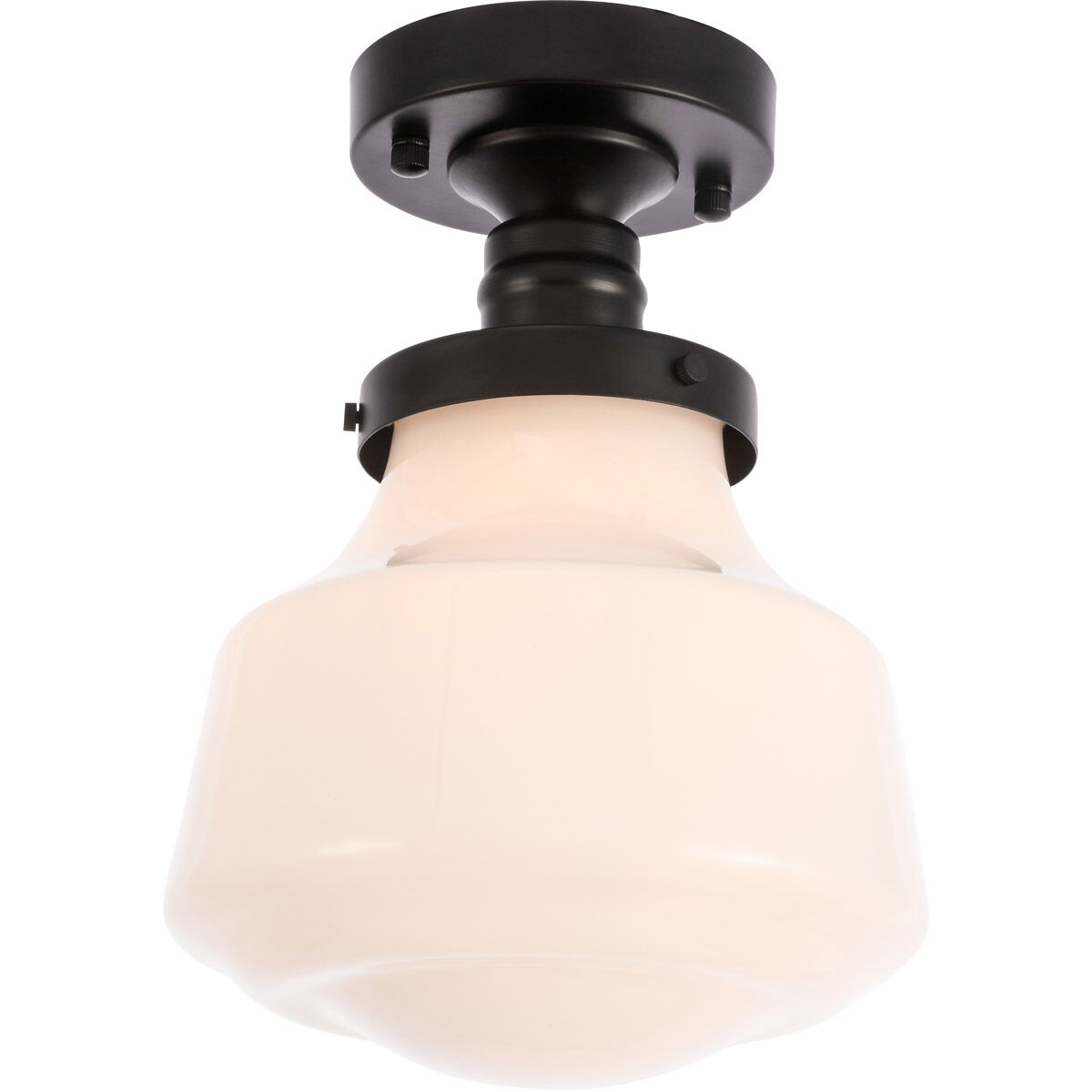 Lyle 1 Light 8 inch Black Flush Mount Ceiling Light