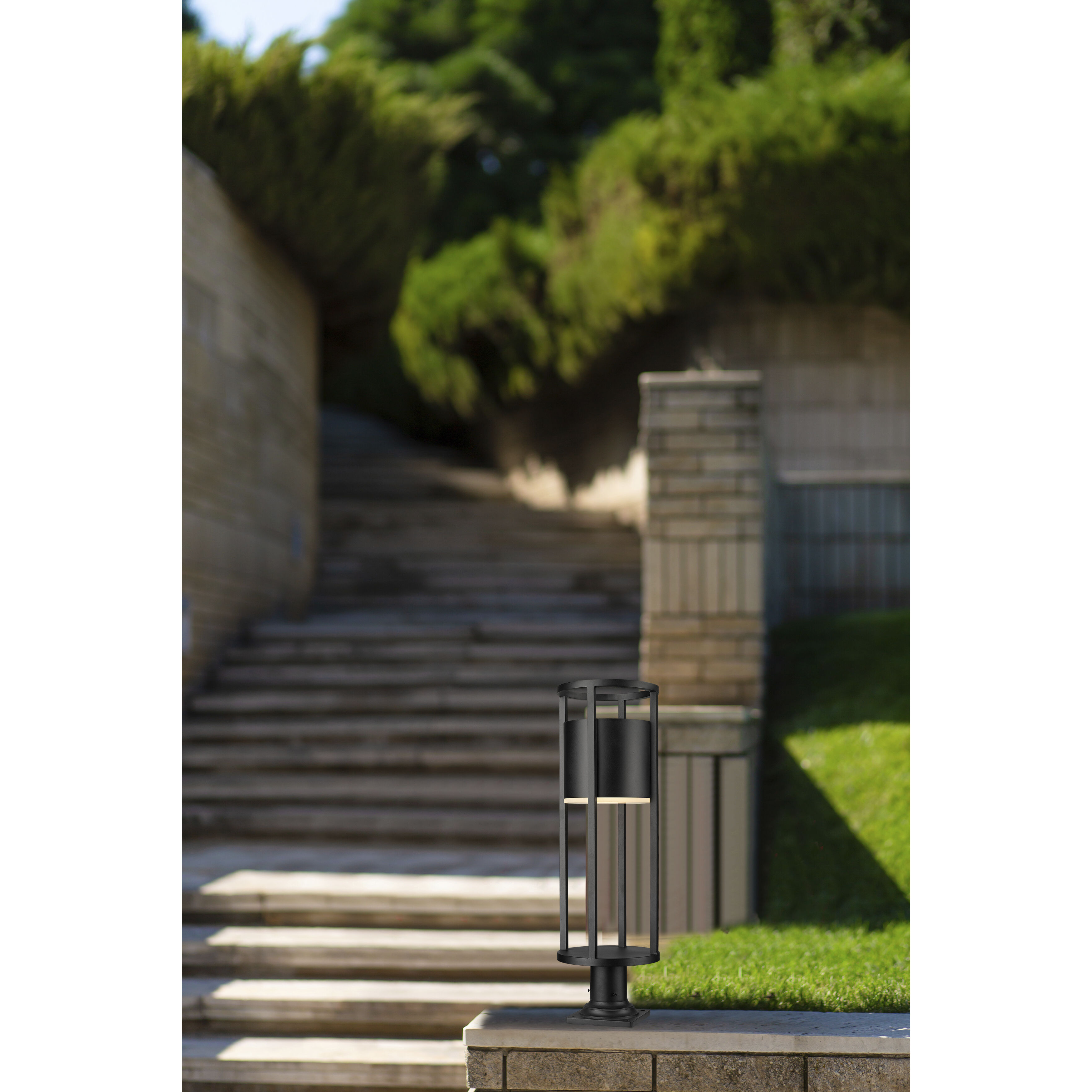 Luca LED 29.75 inch Black Outdoor Pier Mounted Fixture