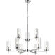 Sean Lavin Zire 9 Light 32 inch Chrome Chandelier Ceiling Light
