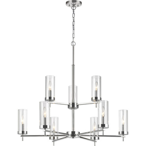 Sean Lavin Zire 9 Light 32 inch Chrome Chandelier Ceiling Light