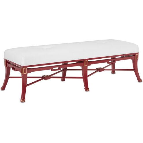 Scarlett Racing Red/Gold Leaf Bench