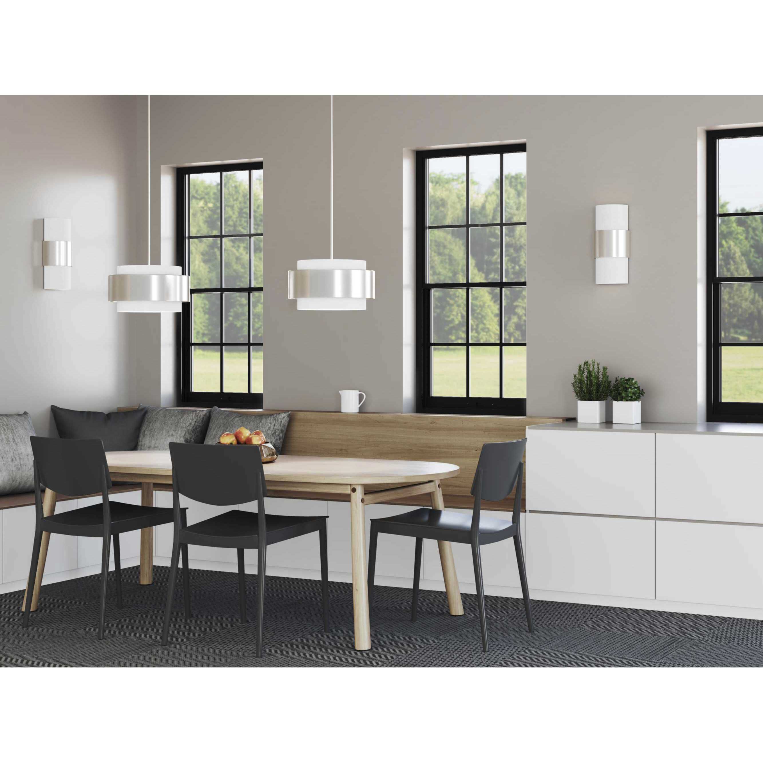 Silva 2 Light 7.87 inch Brushed Nickel Wall Sconce Wall Light, Design Series