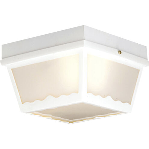 Outdoor Essentials 2 Light 10 inch White Outdoor Flush Mount