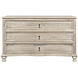 Curved Front Vintage Grey Chest, 3 Drawer