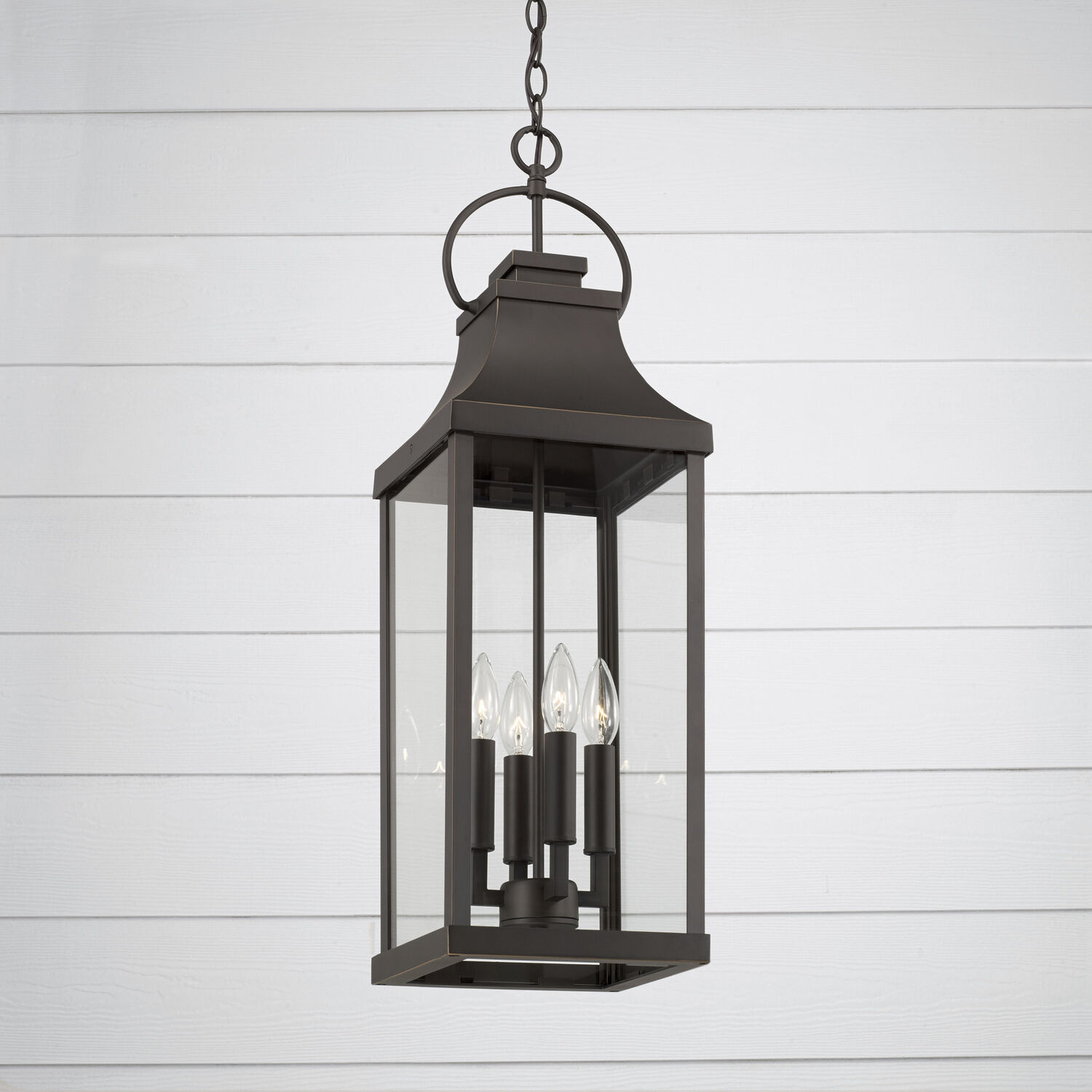 Bradford 4 Light 9 inch Oiled Bronze Outdoor Hanging Lantern