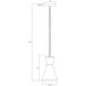 Sinch 1 Light 6.5 inch Satin Nickel Single Pendant Ceiling Light