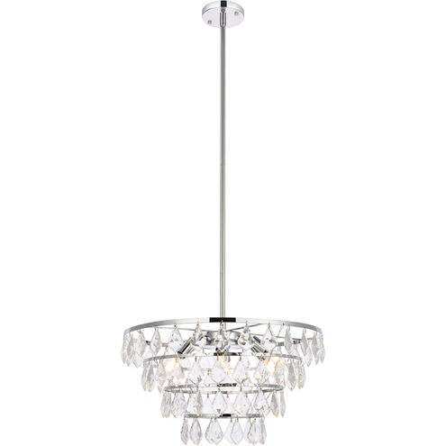 Ella 6 Light 20 inch Chrome Pendant Ceiling Light