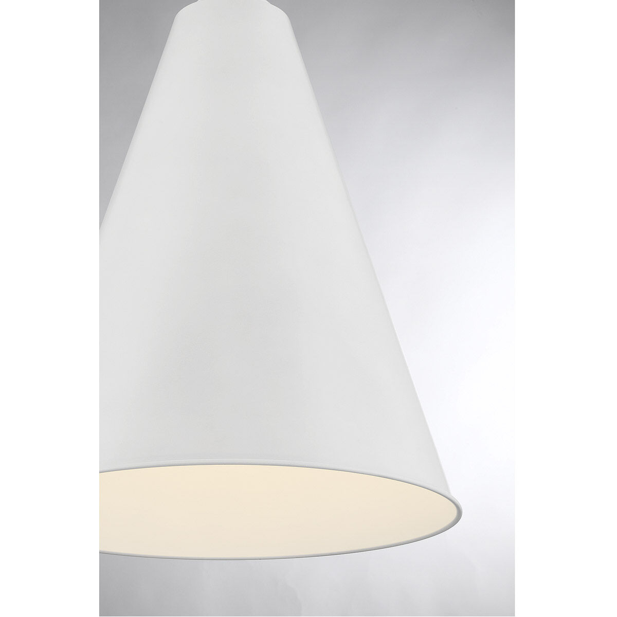 Contemporary 1 Light 18 inch White Pendant Ceiling Light