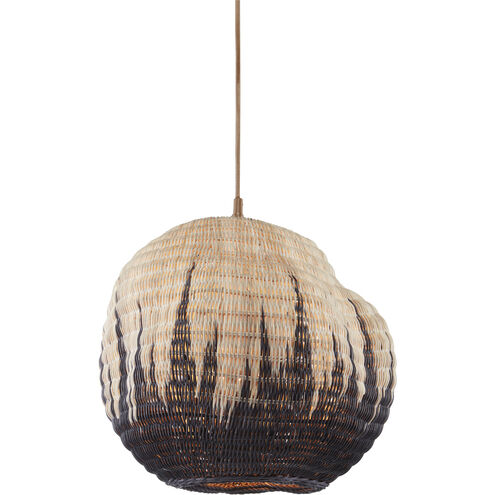 Comme Des Paniers 1 Light 14.5 inch Khaki/Black Orb Pendant Ceiling Light