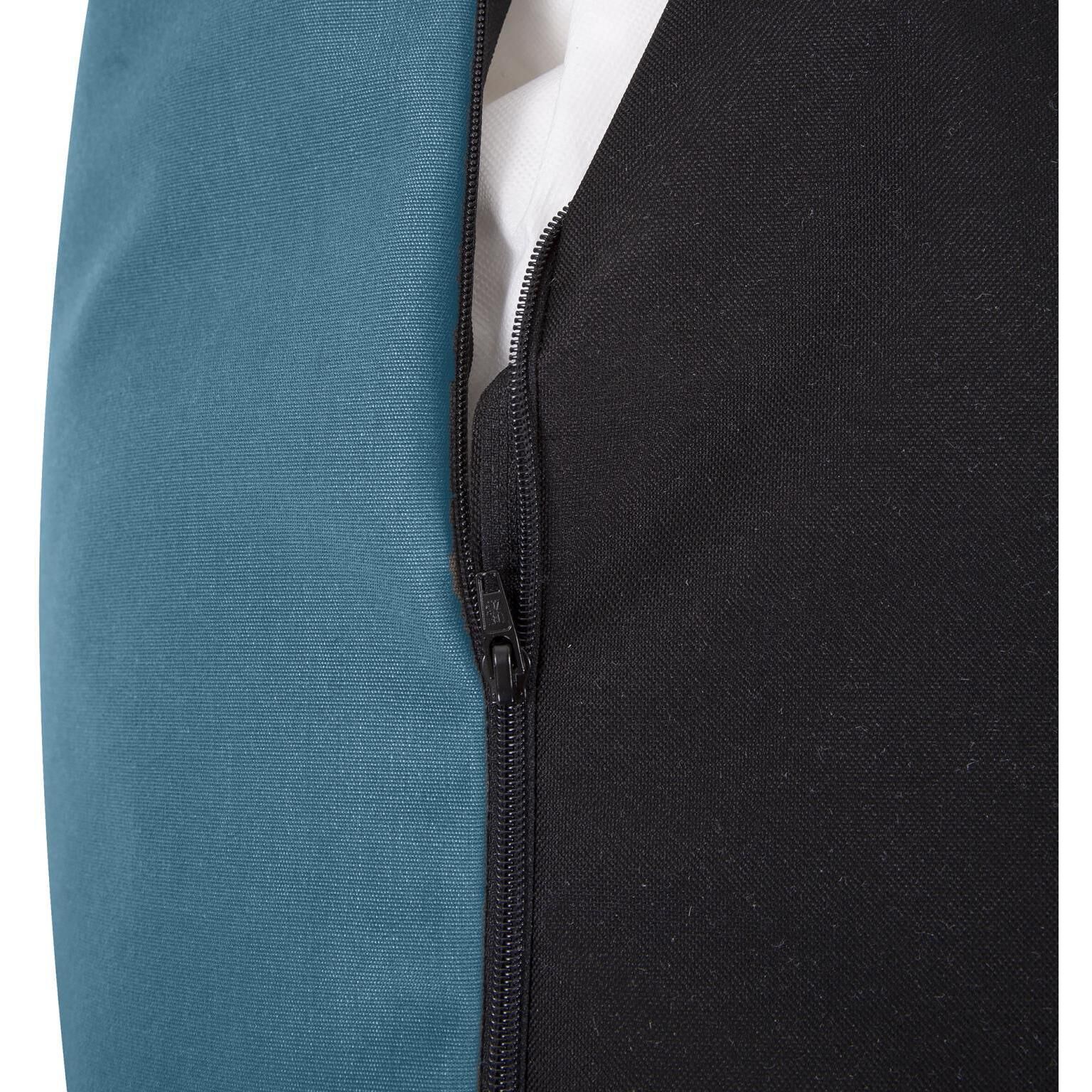 Seascape 18.25 inch Turquoise Outdoor Pouf Bench