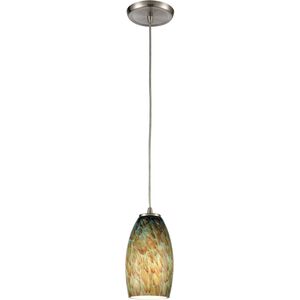 Nature's Collage 1 Light 5 inch Satin Nickel Mini Pendant Ceiling Light