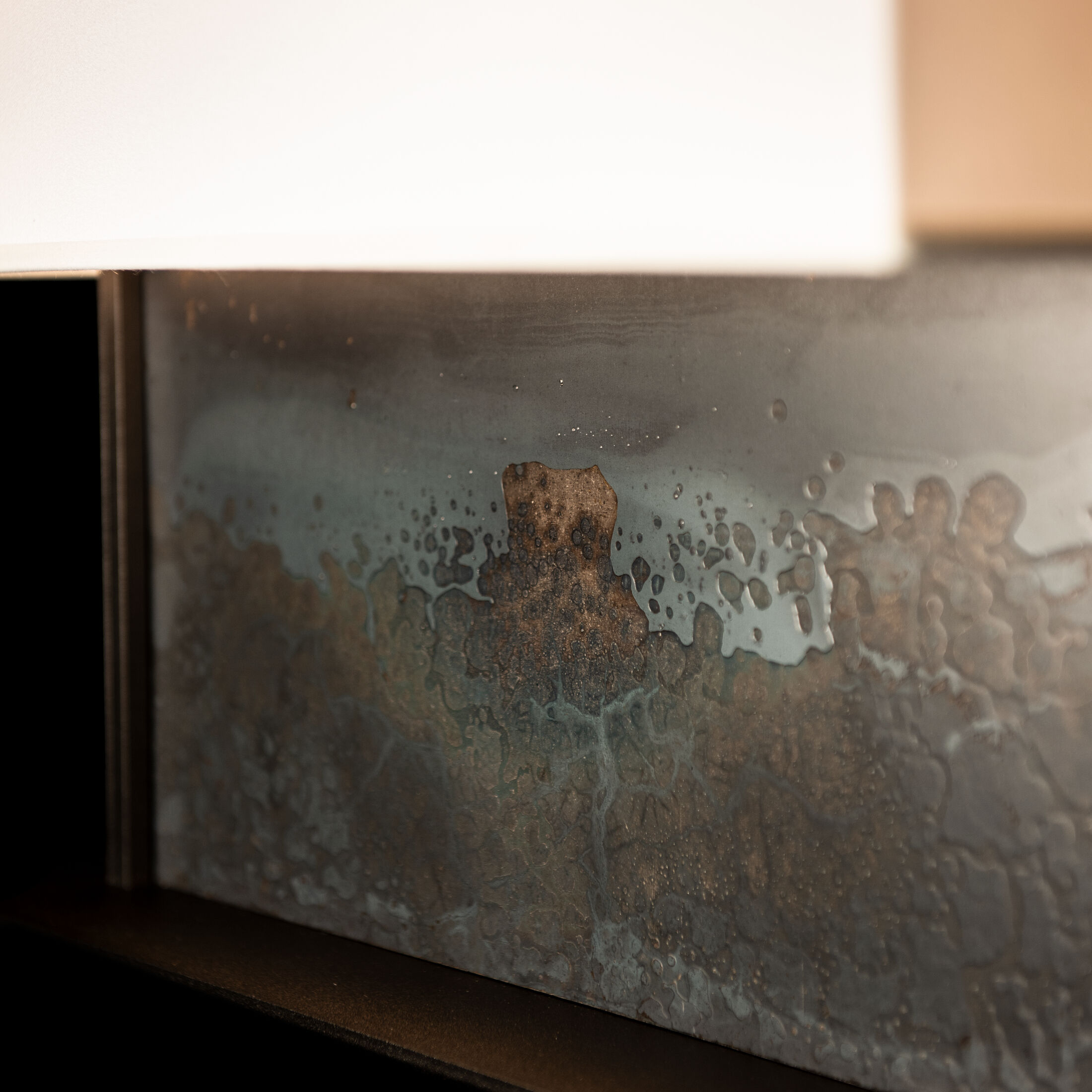 Horizon 20.6 inch 60.00 watt Oil Rubbed Bronze and Clear Steel Console Lamp Portable Light