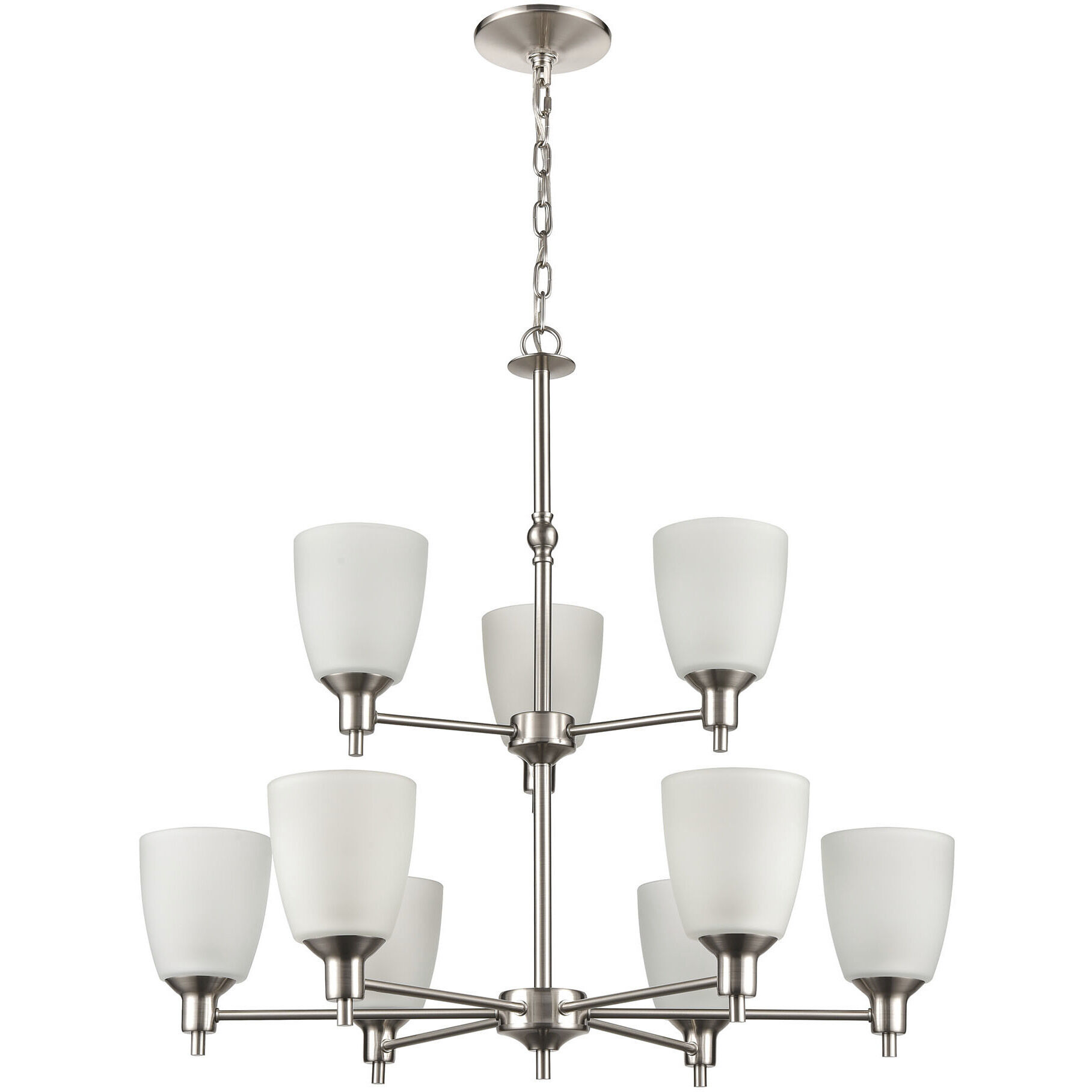 Jackson 9 Light 29 inch Brushed Nickel Chandelier Ceiling Light