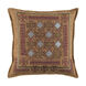 Litavka 22 X 22 inch Camel and Burgundy Throw Pillow