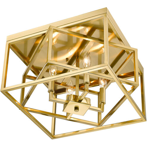 Canada 4 Light 16 inch Gold Flush Mount Ceiling Light
