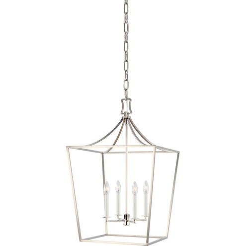 C&M by Chapman & Myers Southold 4 Light 18 inch Polished Nickel Hanging Lantern Ceiling Light