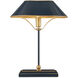 Daphne 16.5 inch 60 watt Navy and Gold Table Lamp Portable Light
