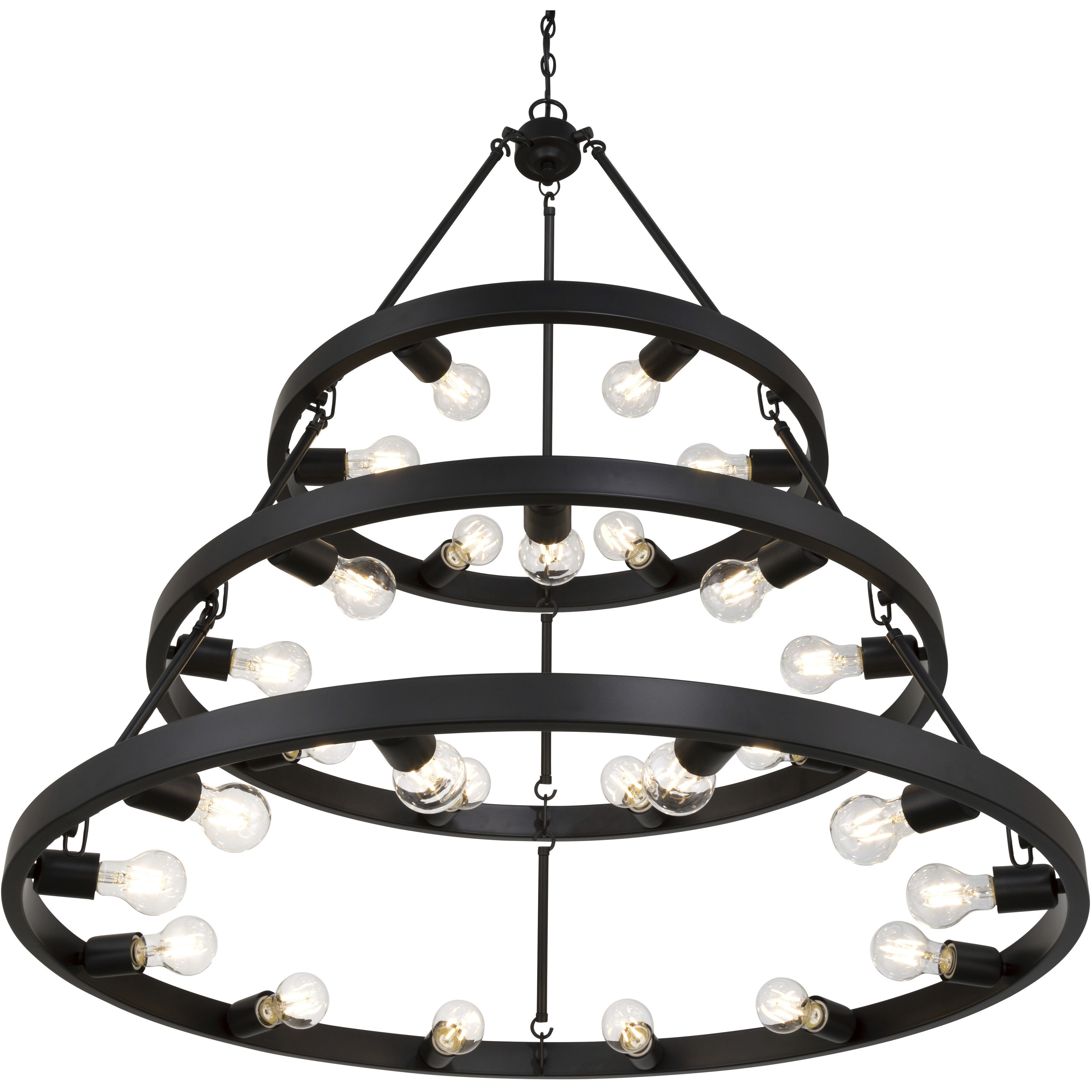 Castile 27 Light 40 inch Matte Black Chandelier Ceiling Light