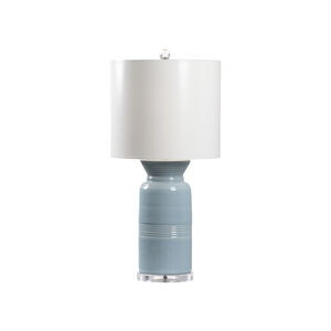 Wildwood 32 inch 100.00 watt Transparent Mist Blue Glaze/Clear Table Lamp Portable Light
