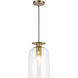 Alora Mood Sylvia 1 Light 8 inch Brushed Gold Pendant Ceiling Light