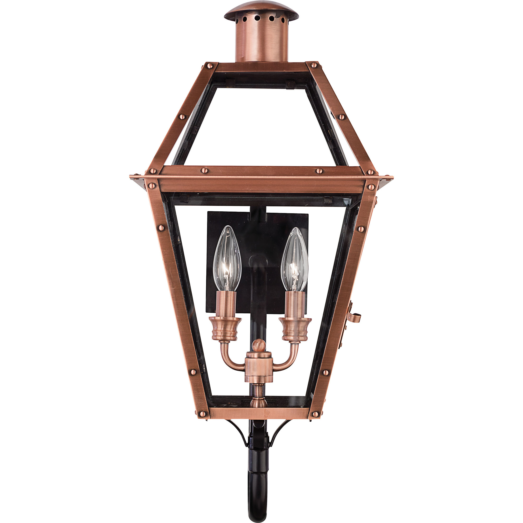 Rue De Royal 2 Light 24 inch Aged Copper Outdoor Wall Lantern