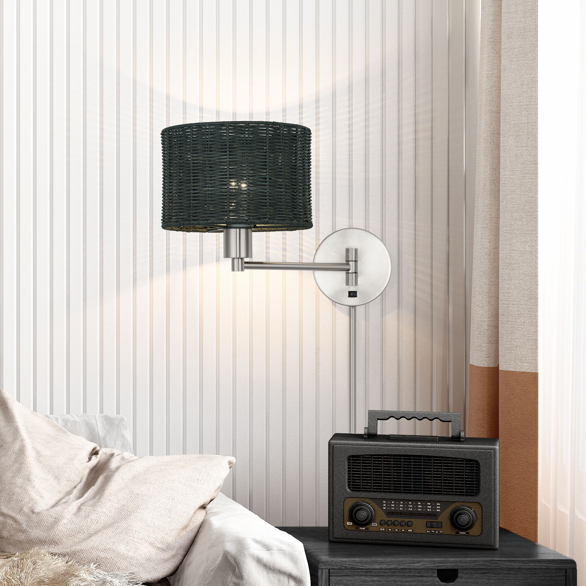 Weavington 15.5 inch 40.00 watt Brushed Nickel Swing Arm Wall Lamp Wall Light