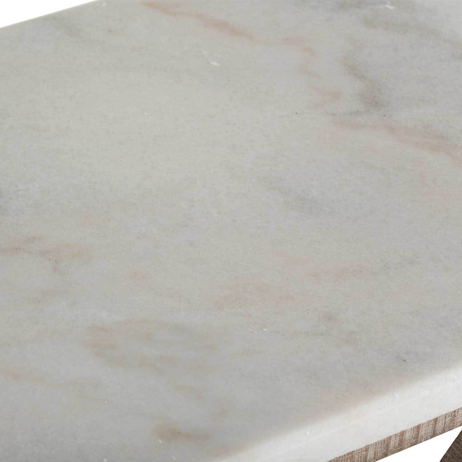 Helen 36 X 12.75 inch Charcoal Oak / Cloud White Marble Console Table