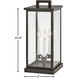Estate Series Weymouth 3 Light 20.25 inch Oil Rubbed Bronze Outdoor Pier Mount Lantern in Non-LED, Large