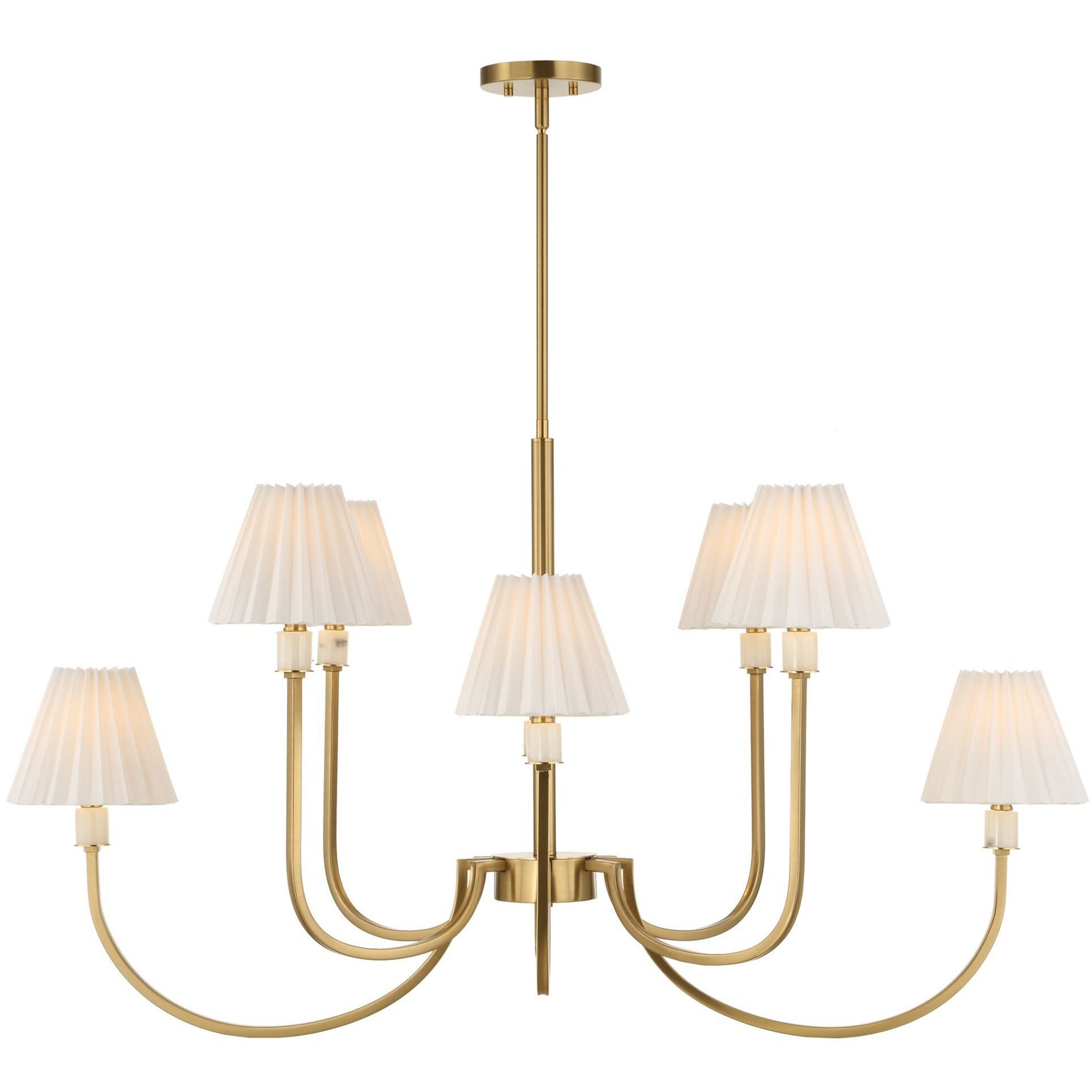 Poppins 8 Light 45 inch Warm Brass Chandelier Ceiling Light