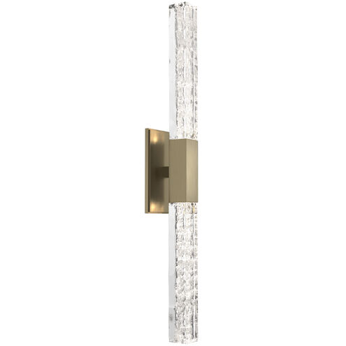 Axis LED Heritage Brass Indoor Sconce Wall Light, Double