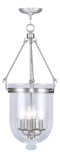 Jefferson 4 Light 14 inch Brushed Nickel Chain Lantern