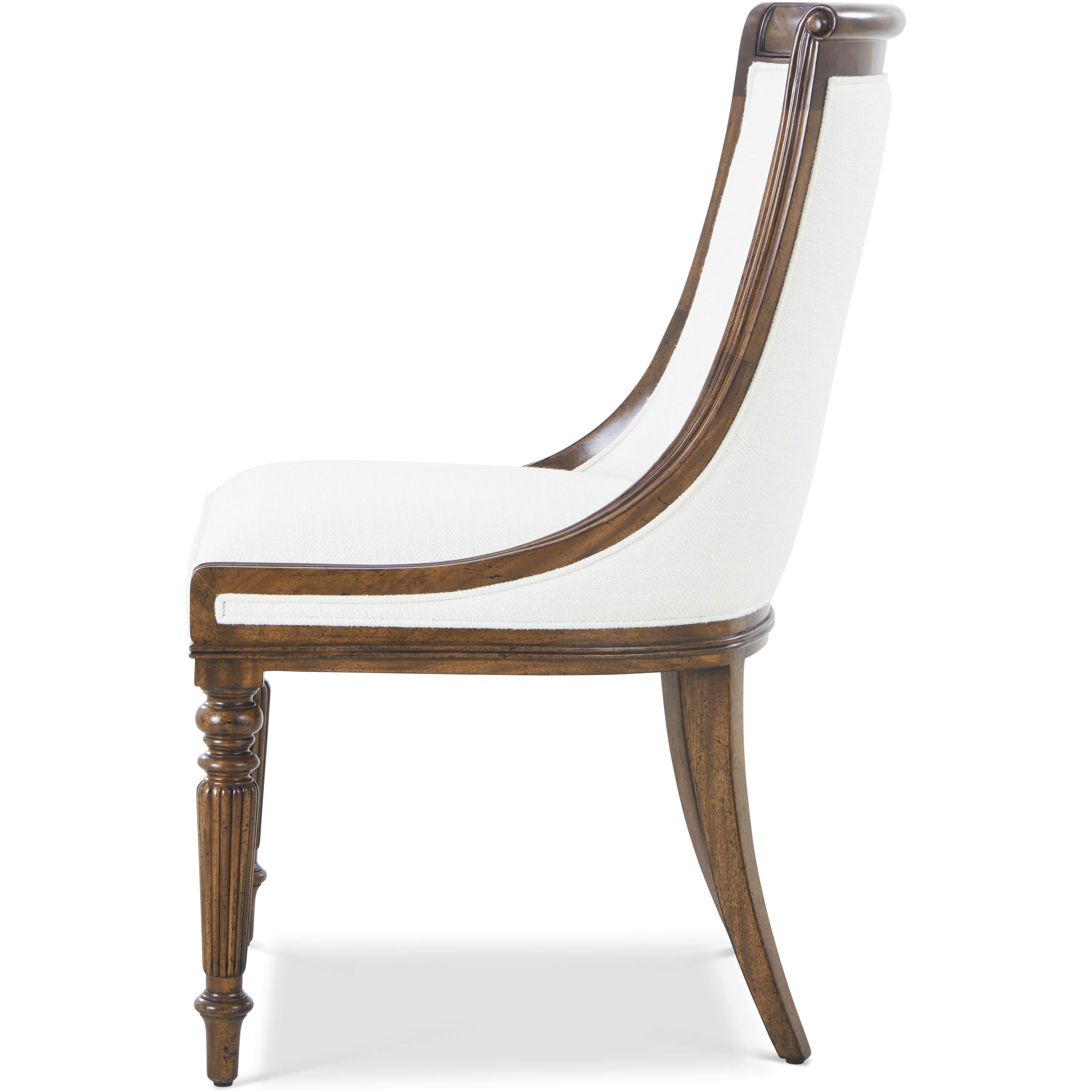 Floris Dining Side Chair, Wooden, Upholstered, Althorp Living History