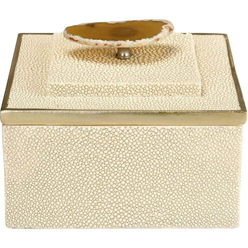 Brenner 5.25 X 5.25 inch Off White with Brown Box