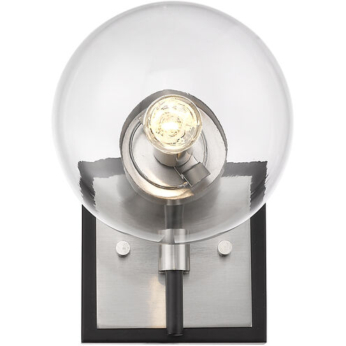 Parsons 1 Light 6 inch Matte Black and Brushed Nickel Wall Sconce Wall Light
