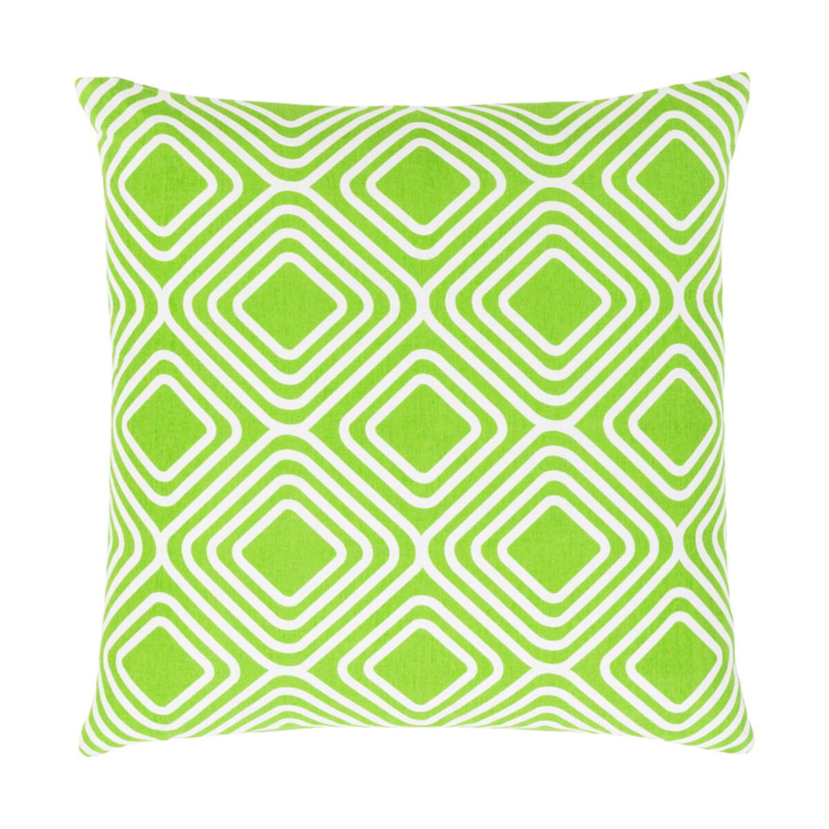 Miranda 18 X 18 inch Grass Green and White Throw Pillow