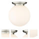 Beacon 1 Light 15.75 inch Satin Nickel Flush Mount Ceiling Light