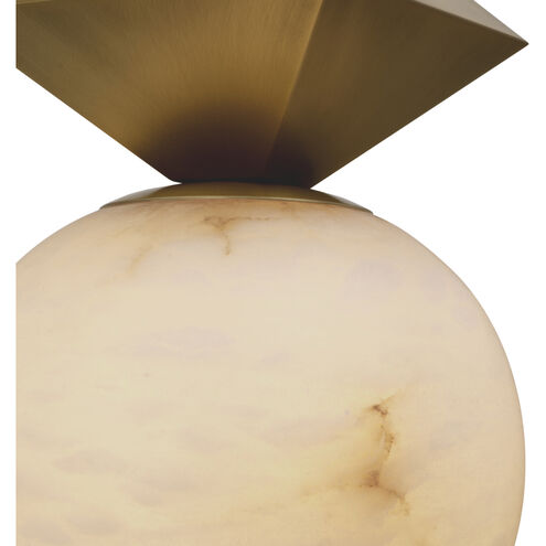 Elko 1 Light 9.06 inch Antique Brass with Alabaster Pendant Ceiling Light