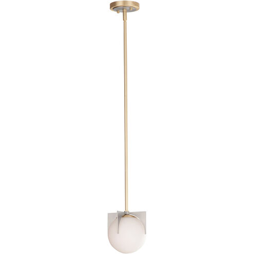 Finn 1 Light 6.5 inch Satin Brass/Brushed Platinum Single Pendant Ceiling Light